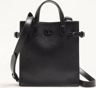 Valentino Garavani Borsa shopping piccola Valentino Garavani Antibes in pelle granata Uomo NERO UNI