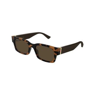 Gucci Gg 2084S Zonnebril - Heren - Zonnebrillen - Bruin - 52 MM - Leer - Accessoires