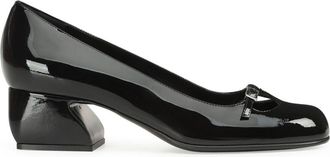Sergio Rossi SR Rossi 45mm leather pumps - women - Kid Leather/Patent Calf Leather/Calf Leather - 41 - Black