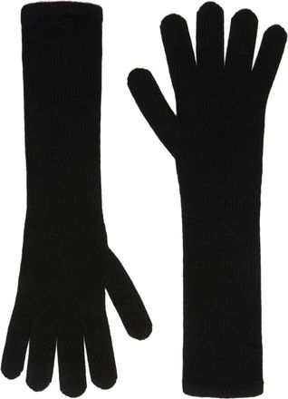 Max Mara Geribbelde handschoenen - Zwart