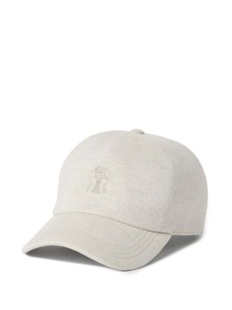 Brunello Cucinelli logo-embroidered baseball cap - Neutrals