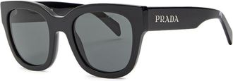 Prada Round-frame Sunglasses - Black - One Size