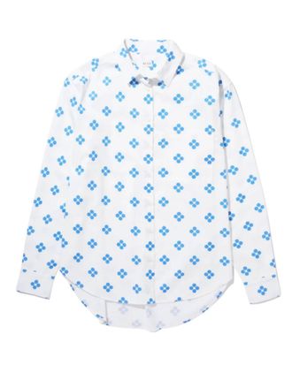 Kule Womens Quinn Button Down Shirt In Royal Blue/white