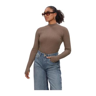 Ibana Truien & Vesten, Dames, Bruin, XS, Polyester, Kinzy Turtleneck