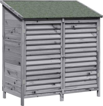 vidaXL Cobertizo De Jard&iacute;n Con Techo Gris 106 X 56 X 113,5 Cm Vidaxl
