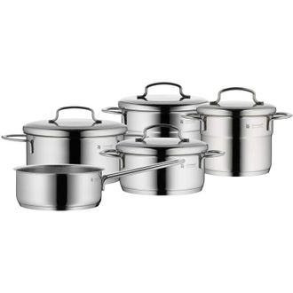 WMF Wmf batteria di pentole mini, 5 pezzi + 4 coperchi, adatta ad induzione