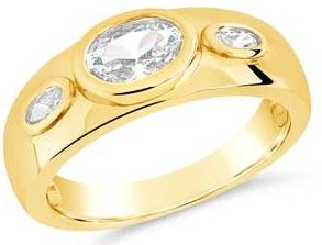 Sterling Forever Soren Cubic Zirconia Ring in Gold at Nordstrom, Size 6