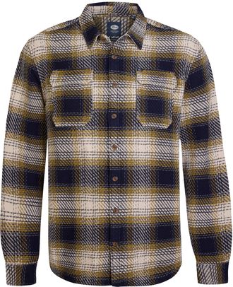 Petrol Industries Heren Geruite Overhemd Manitowoc - Blauw