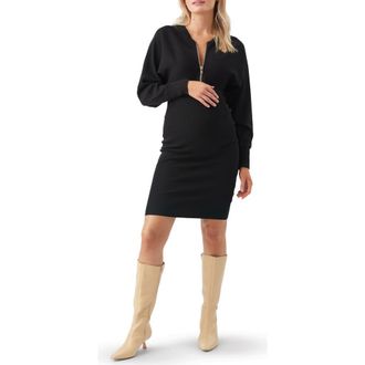 Ripe Zip Knit Nursing Dress in Black at Nordstrom, Size X-Small Au