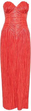 Cult Gaia Ashika Pleated Strapless Dress