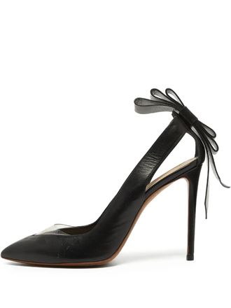 Nicholas Kirkwood clear-panelled pointed-toe heels - women - Calf Leather/PVC/Calf Leather/Calf Leather/PVC - 39 - Black