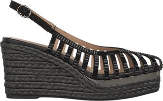 Alma En Pena Esparto Mesh Sandal - Dames - Sleehakken - Zwart - 40 EU - Schoenen