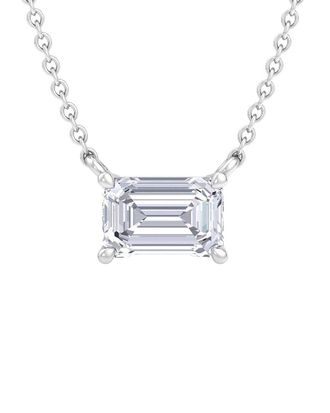 SuperJeweler Superjeweler Silver 0.50 Ct. Tw. Lab-Grown Diamond Necklace
