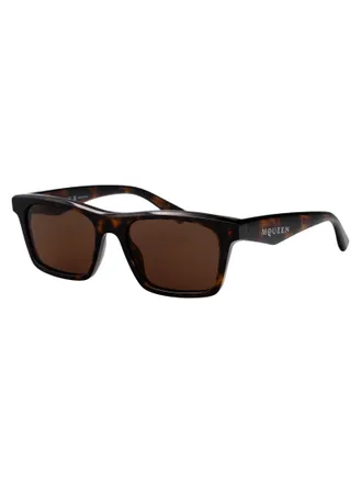 Alexander McQueen Mens Sunglasses Am0472s Havana Brown Injected