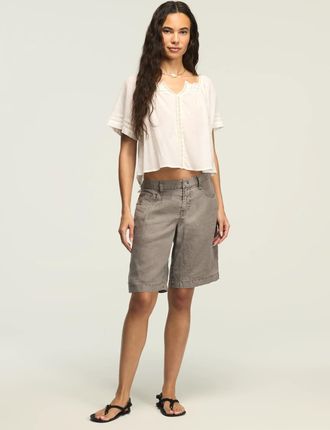 Lucky Brand Womens Baggy Linen Short