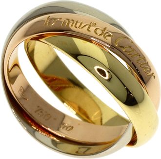 Cartier Trinity Pink White Yellow Band Ring (Pre-Owned)
