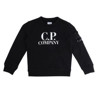 C.P. Company Boys Boys Juniors Diagonal Fleece Crewneck Sweatshirt in Black Cotton - Size 10Y