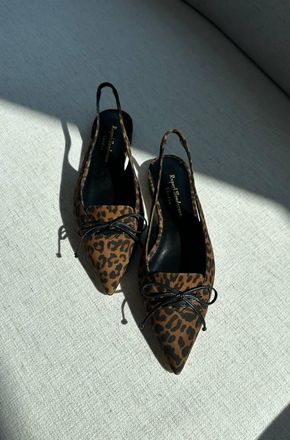 Rupert Sanderson Womens Quito Pointed Toe Flats In Leopard