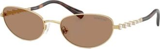 Swarovski Sunglasses, female, Yellow, Size: 56 MM Sk7044 Sunglasses