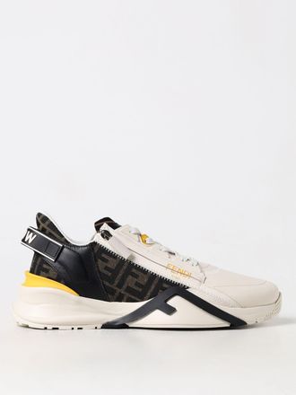 Fendi Sneakers Flow Fendi in nappa e tmesh con monogram FF jacquard