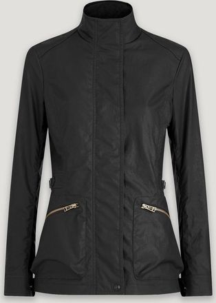 Belstaff Madeline Jacket Womens Waxed Cotton Black Size UK 4
