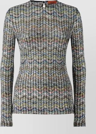 Missoni zigzag knit crewneck sweater