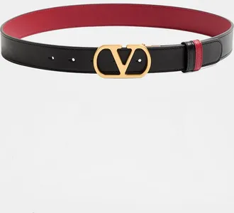 Valentino Garavani VLogo Signature Reversible Leather Belt, 30mm