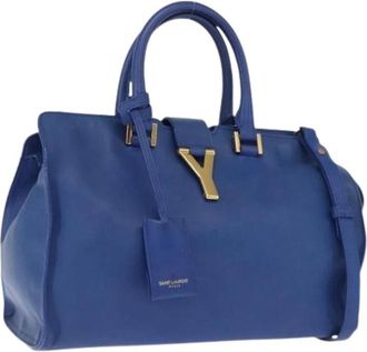 Saint Laurent Pre-owned Handbags, female, Blue, Size: ONE SIZE Pre-owned Vintage Hand Bag
