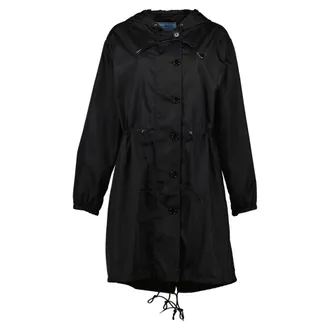 Prada Parkas, female, Black, Size: S Re-Nylon Raincoat