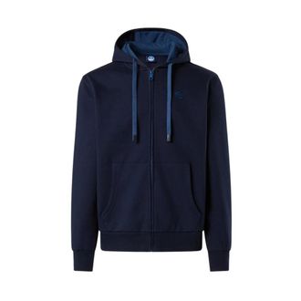 North Sails Zip-throughs, male, Blue, Size: 4XL Full Zip Hoodie 691085