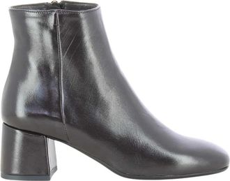 Donna Lei 289 W6 Enkellaarsjes met Hak - Dames - Laarzen met Hak - Bruin - 37 EU - Leer - Schoenen