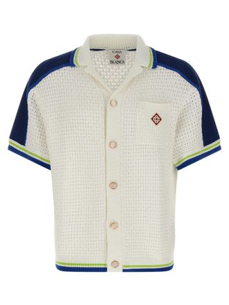 Casablanca White Cotton Mens Blouse