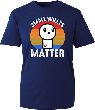 Generic Small Willys Matter Too T-Shirt, Funny Retro Wiener Joke Graphic, Sarcastic Adult Humour Shirt (Navy, L Years)