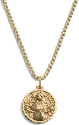 Awe Inspired Mini Goddess Pendant Necklace in 14K Gold Vermeil at Nordstrom