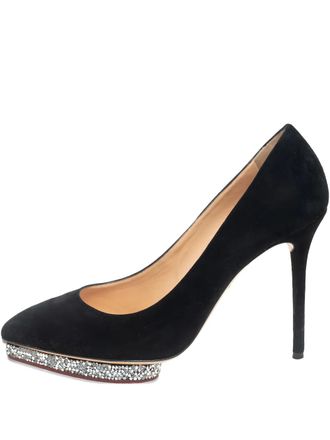Charlotte Olympia Pre-owned 110mm suede pumps - Black
