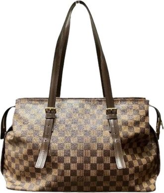 Louis Vuitton Pre-owned Shoulder Bags, female, Brown, Size: ONE SIZE Pre-owned Damier Tote Bag