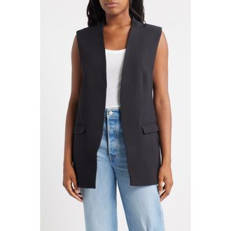 Topshop Chuck On Blazer Vest in Black at Nordstrom Rack, Size 4 Us (Fits Like 0-2)