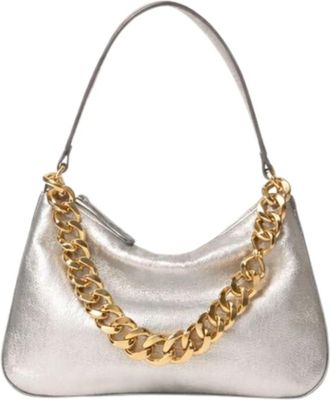 Twinset Liliane Hobo Tas - Dames - Schoudertassen - Grijs - ONE Size - Katoen - Tassen