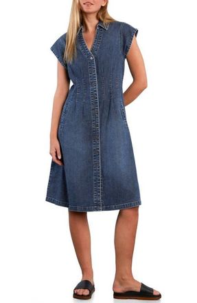 Wash Lab Denim Perfect Pleats Denim Dress in Petal Denim at Nordstrom, Size X-Large