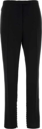 Dries Van Noten Black Slim Flat Front Pant
