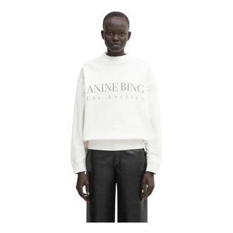 Anine Bing Sudadera Jaci - Sweatshirts & Hoodies - Mujer - Blanco - L