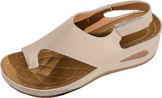 Generic Womens Adjustable Strap Flip Flops Summer Casual Comfortable Slides with Non Slip Sole Orthopedic Arch Support Sandals Wide Width Outdoor Walking Shoe