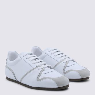 Moschino Two-Tone Leather Sneaker - White