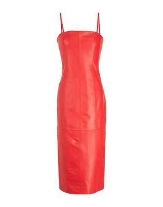 8 by YOOX LEATHER PENCIL MID-LONG DRESS