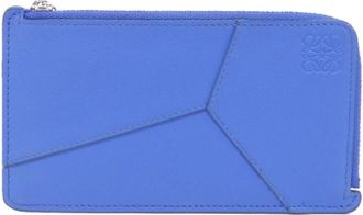 Loewe Blue Leather Coin Purse/Coin Case (Pre-Owned)