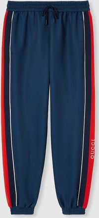 Gucci Neoprene Sportswear Pants With Web, Size XXXL, Blue, Ready-to-wear