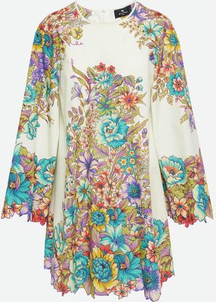 Etro Floral cotton poplin minidress