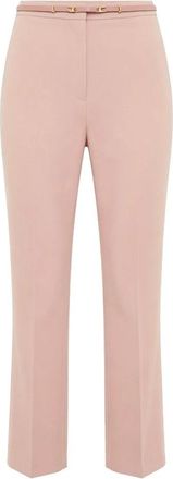 Elisabetta Franchi Essentials Broeken - Dames - Slim Fit Broeken - Roze - XS - Polyester - Broeken
