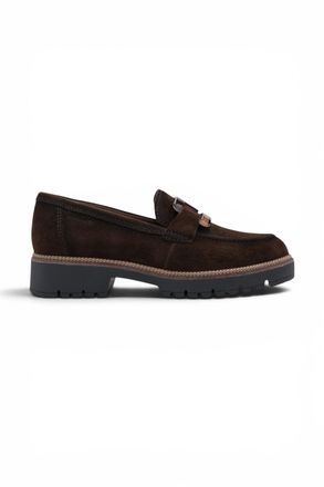 Tamaris Womens Brown Suede Leather Loafer Casual Shoes - 24722-43