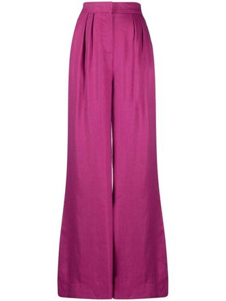 Alberta Ferretti Pantaloni a vita alta - Viola